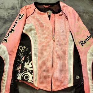 🏍Vintage Joe Rocket Women's Pink Motorcycle Mesh Lining Jacket (FREE SHIPPING)